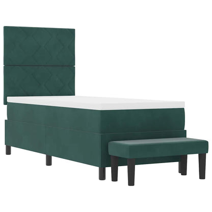 Letto a molle con testiera Verde scuro 200 x 80 cm Velluto | homemem39
