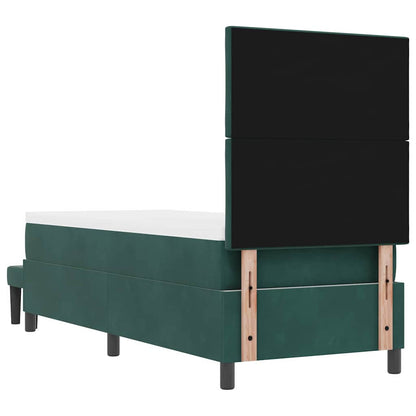 Letto a molle con testiera Verde scuro 200 x 80 cm Velluto | homemem39
