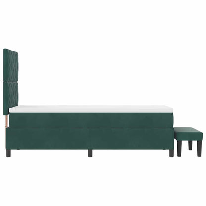 Letto a molle con testiera Verde scuro 200 x 80 cm Velluto | homemem39