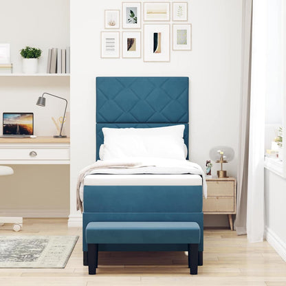 Letto a molle con testiera Blu scuro 200 x 80 cm Velluto | homemem39