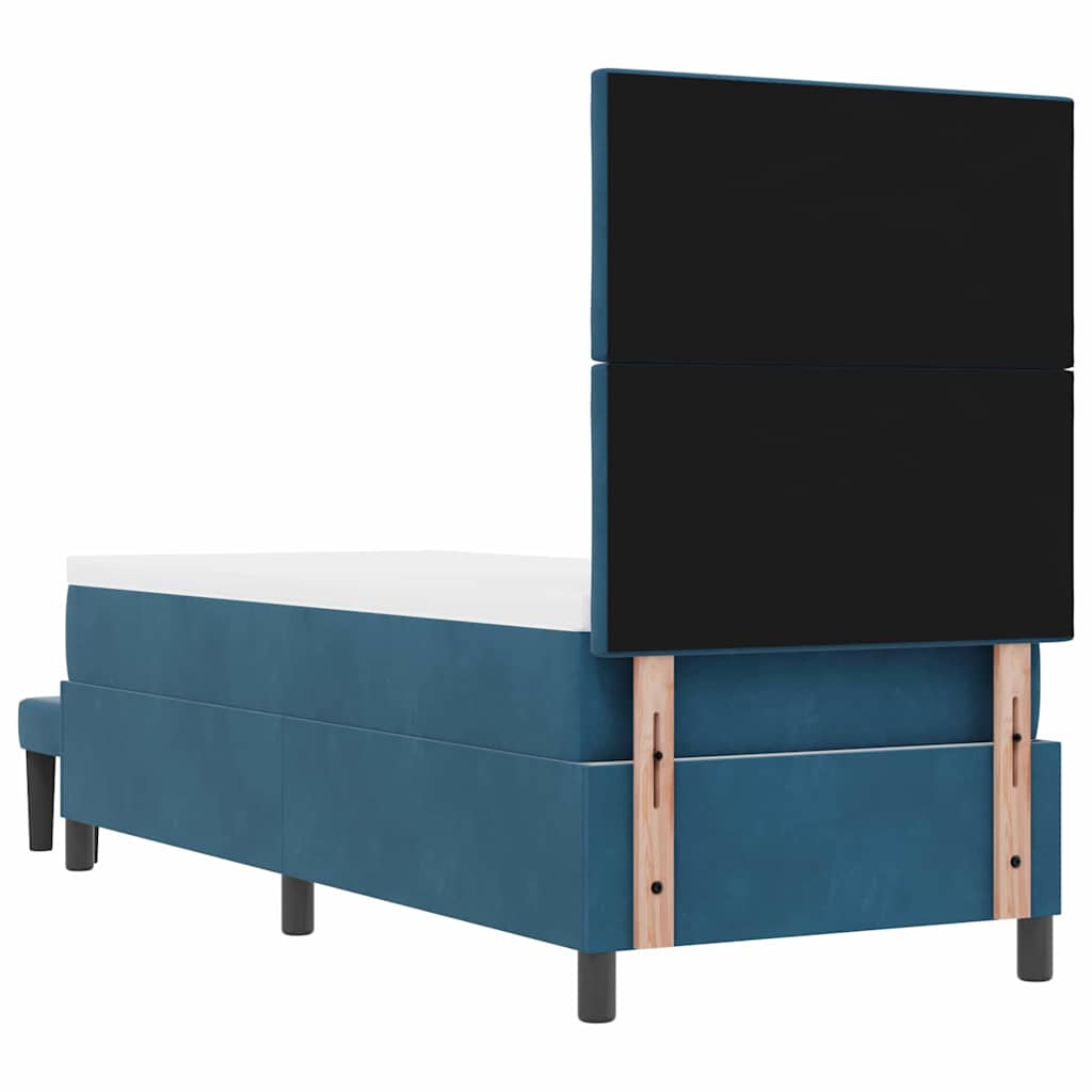 Letto a molle con testiera Blu scuro 200 x 80 cm Velluto | homemem39