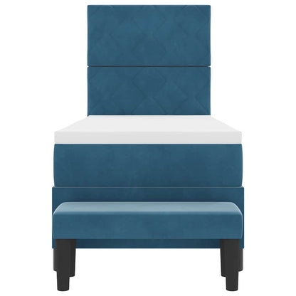 Letto a molle con testiera Blu scuro 200 x 80 cm Velluto | homemem39
