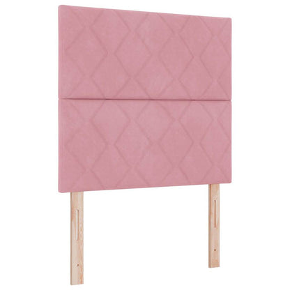 Letto a molle con testiera Rosa 200 x 90 cm Velluto | homemem39