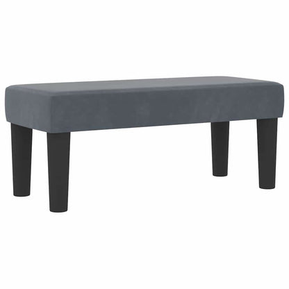 Letto a molle con materasso Grigio scuro 100 x 200 cm Velluto