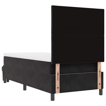 Letto a molle con testiera Nero 200 x 100 cm Velluto | homemem39