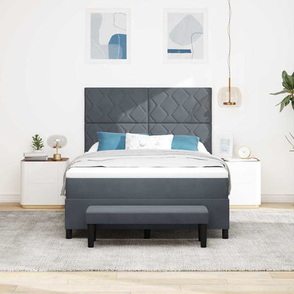Letto a molle con testiera Grigio scuro 200 x 160 cm Velluto | homemem39