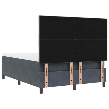 Letto a molle con testiera Grigio scuro 200 x 160 cm Velluto | homemem39
