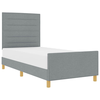 Struttura del letto Grigio chiaro 80 x 200 cm Tessuto | homemem39