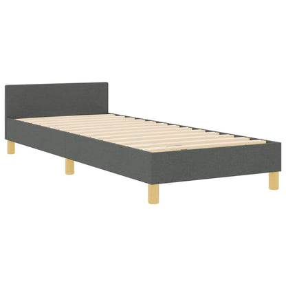 Struttura del letto Grigio scuro 80 x 200 cm Tessuto | homemem39