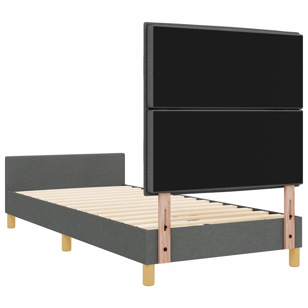 Struttura del letto Grigio scuro 80 x 200 cm Tessuto | homemem39