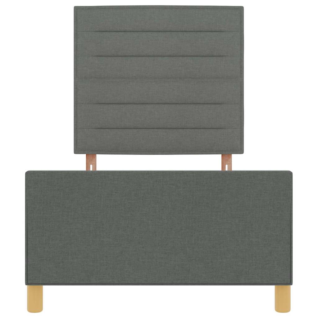 Struttura del letto Grigio scuro 80 x 200 cm Tessuto | homemem39