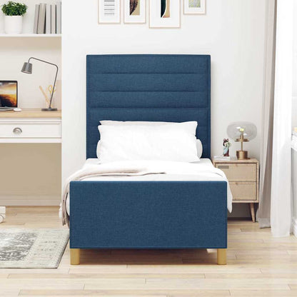 Struttura del letto con testiera Blu 90 x 190 cm Tessuto | homemem39