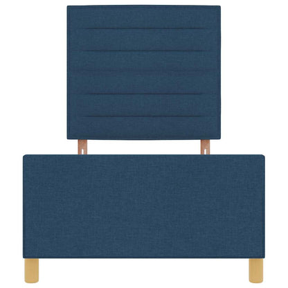 Struttura del letto con testiera Blu 90 x 200 cm Tessuto | homemem39