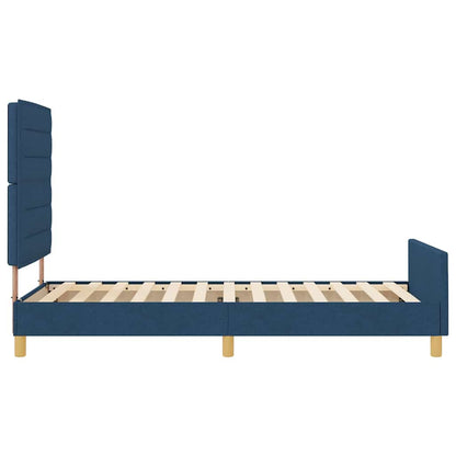Struttura del letto con testiera Blu 90 x 200 cm Tessuto | homemem39