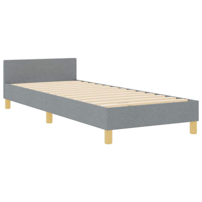 Struttura del letto Grigio chiaro 100 x 200 cm Tessuto | homemem39