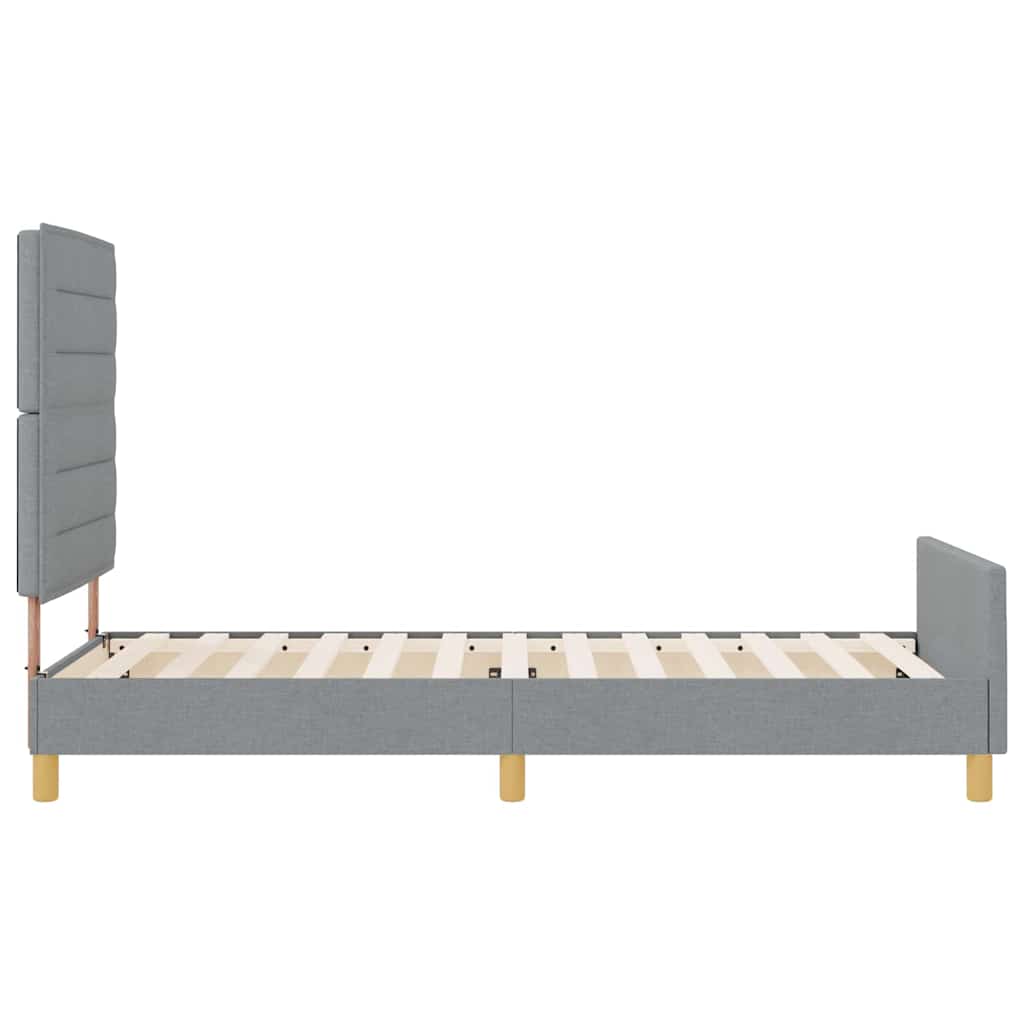 Struttura del letto Grigio chiaro 100 x 200 cm Tessuto | homemem39