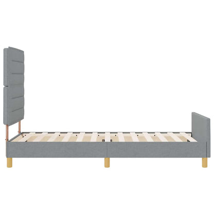 Struttura del letto Grigio chiaro 100 x 200 cm Tessuto | homemem39