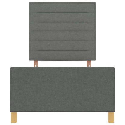 Struttura del letto Grigio scuro 100 x 200 cm Tessuto | homemem39
