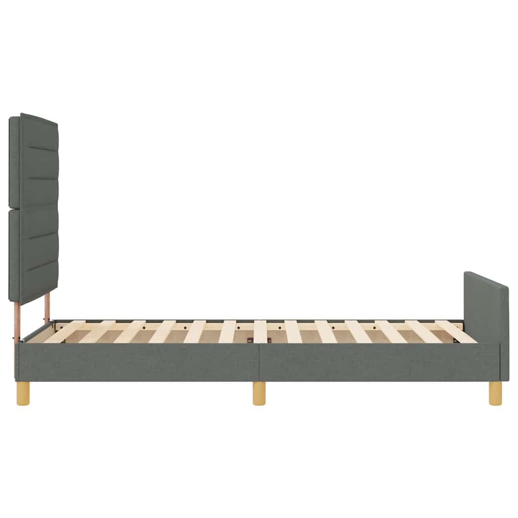 Struttura del letto Grigio scuro 100 x 200 cm Tessuto | homemem39