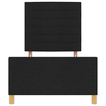 Struttura del letto con testiera Nero 100 x 200 cm Tessuto | homemem39