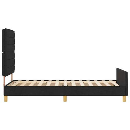 Struttura del letto con testiera Nero 100 x 200 cm Tessuto | homemem39