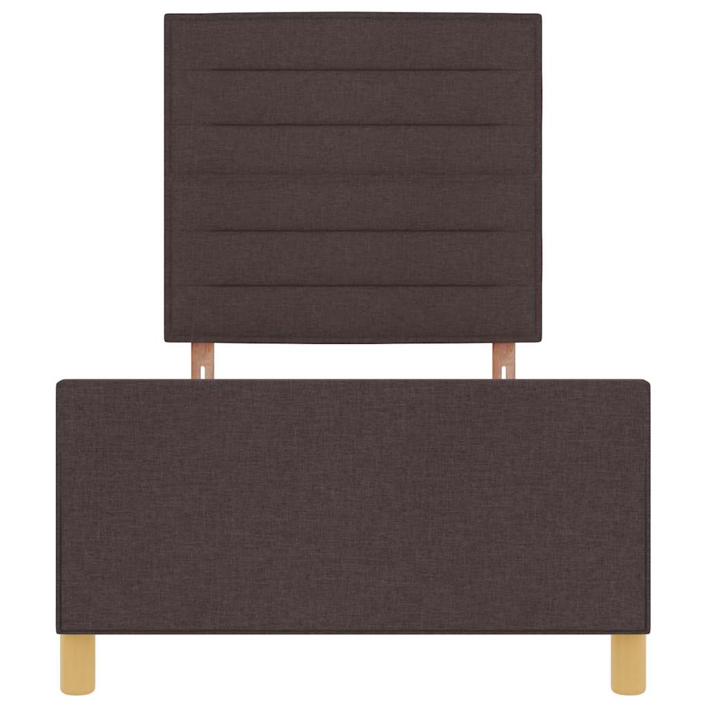 Struttura del letto Marrone scuro 100 x 200 cm Tessuto | homemem39