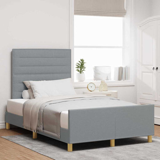 Struttura del letto Grigio chiaro 120 x 190 cm Tessuto | homemem39