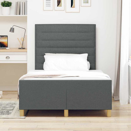 Struttura del letto Grigio scuro 120 x 190 cm Tessuto | homemem39