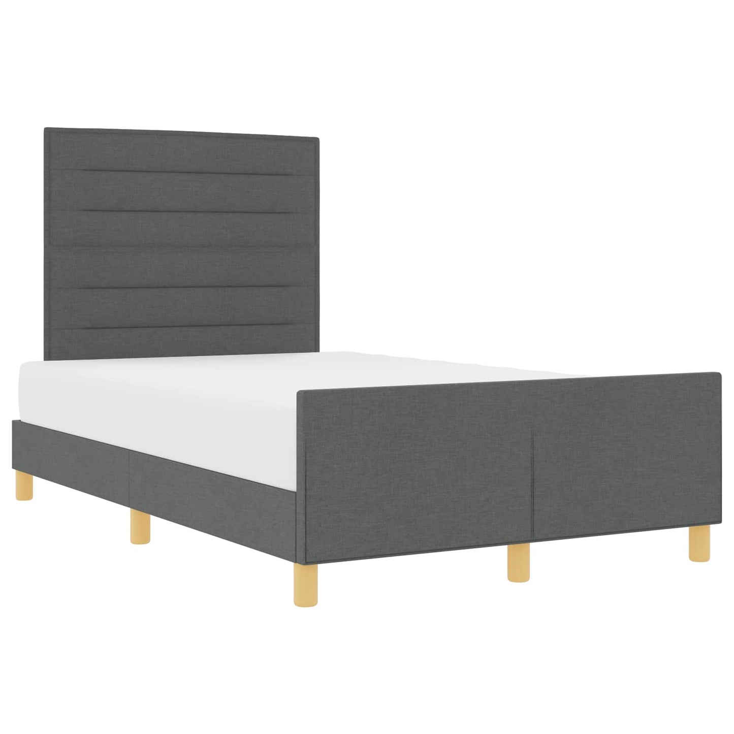 Struttura del letto Grigio scuro 120 x 190 cm Tessuto | homemem39