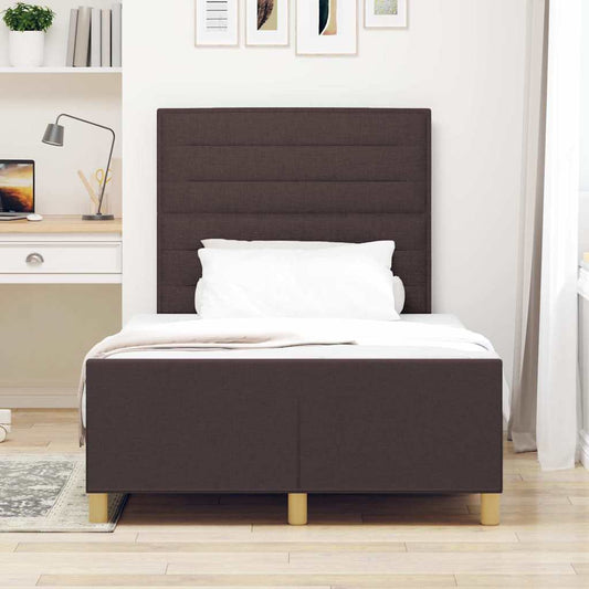 Struttura del letto Marrone scuro 120 x 190 cm Tessuto | homemem39
