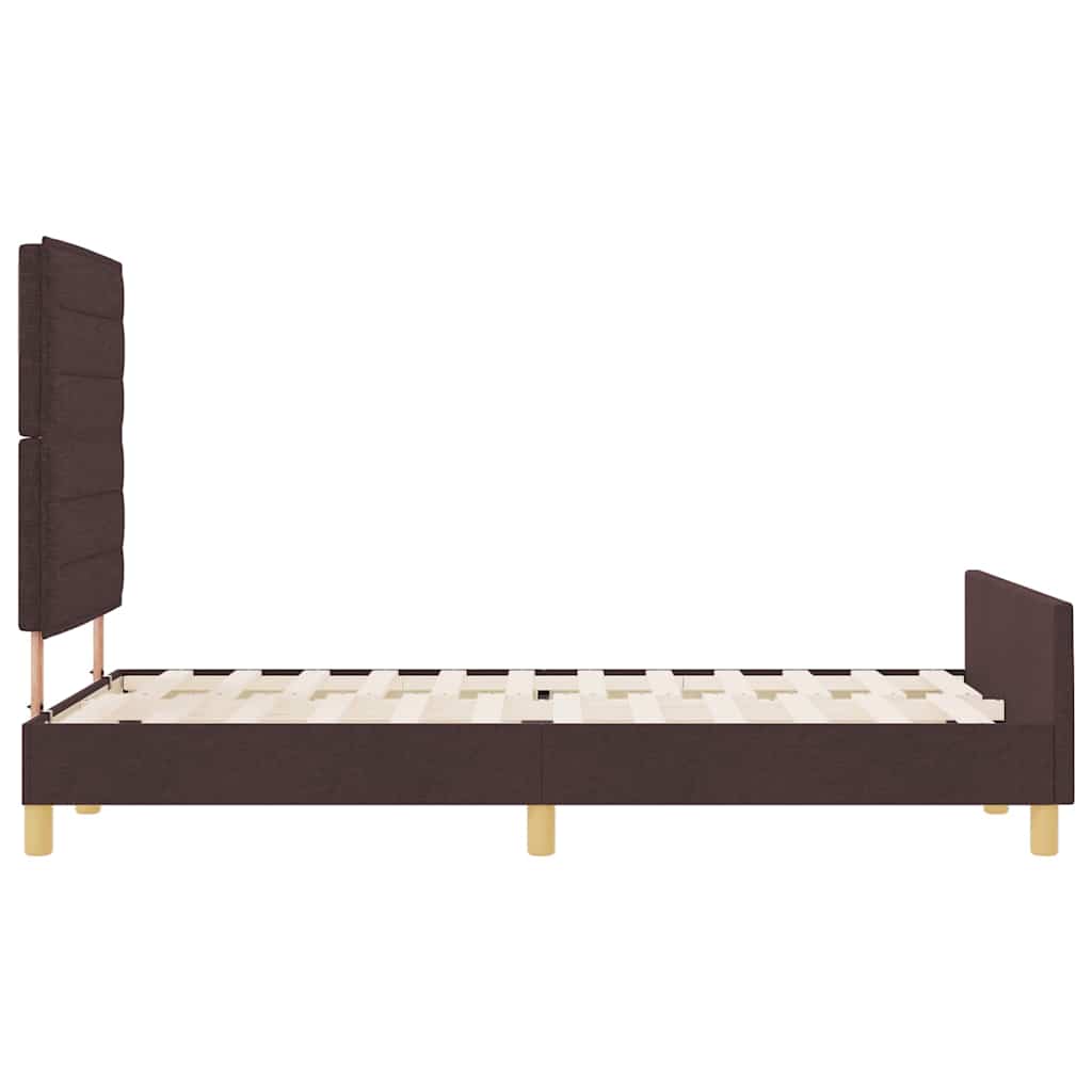 Struttura del letto Marrone scuro 120 x 190 cm Tessuto | homemem39