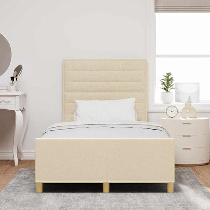 Struttura del letto con testiera Crema 120 x 190 cm Tessuto | homemem39