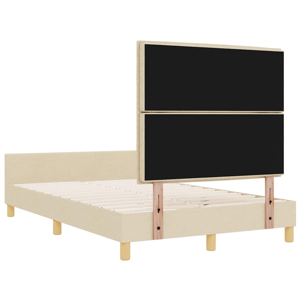 Struttura del letto con testiera Crema 120 x 190 cm Tessuto | homemem39