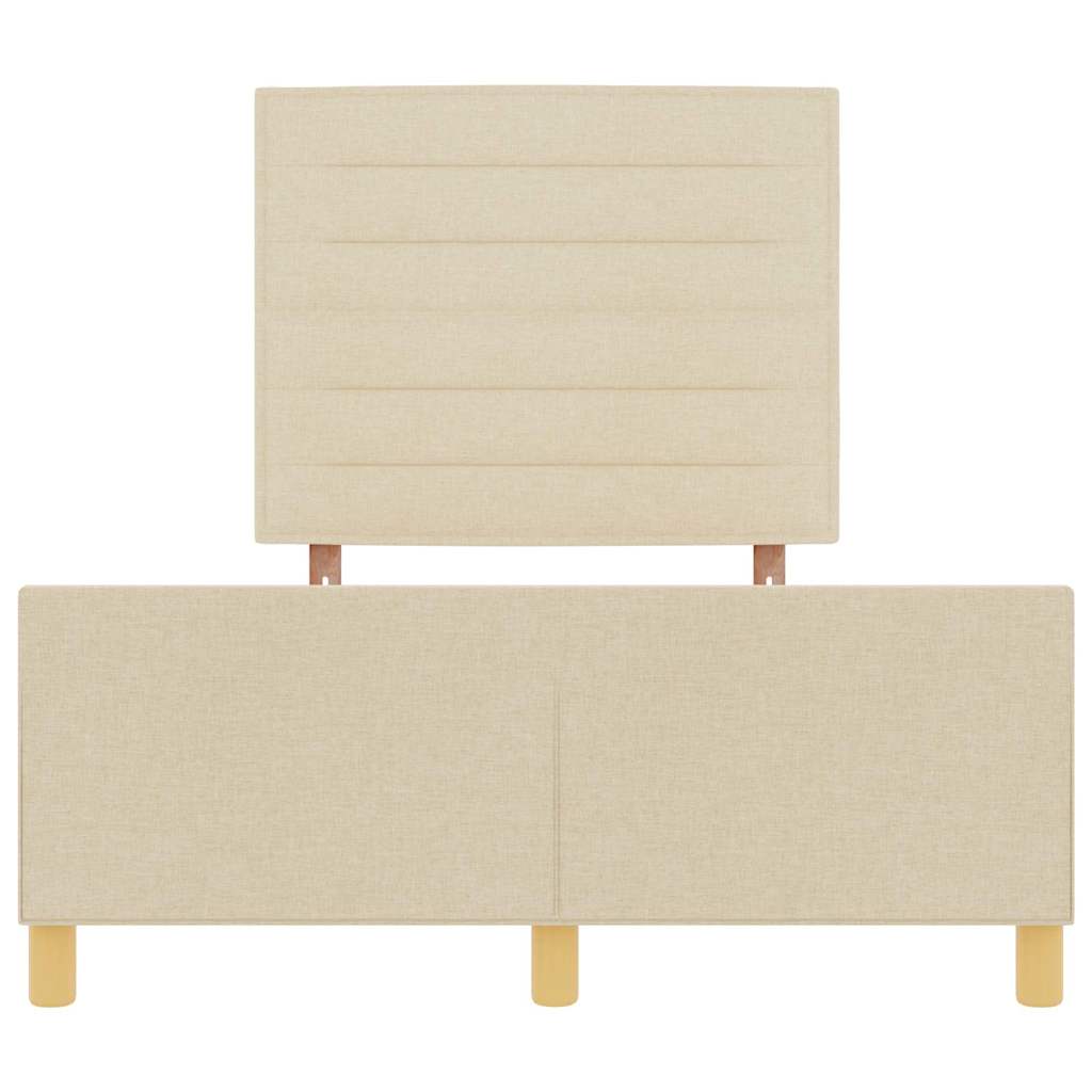 Struttura del letto con testiera Crema 120 x 190 cm Tessuto | homemem39