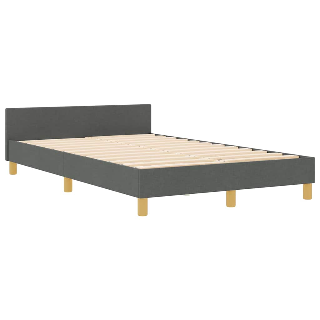 Struttura del letto Grigio scuro 120 x 200 cm Tessuto | homemem39