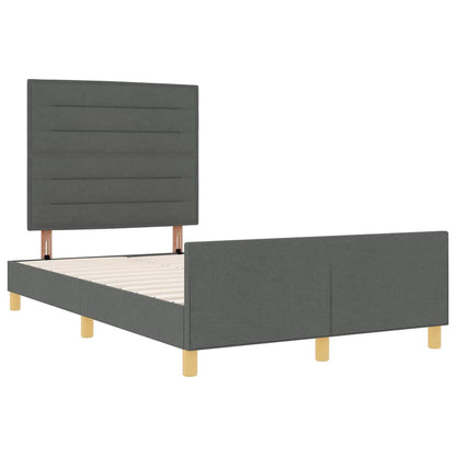 Struttura del letto Grigio scuro 120 x 200 cm Tessuto | homemem39