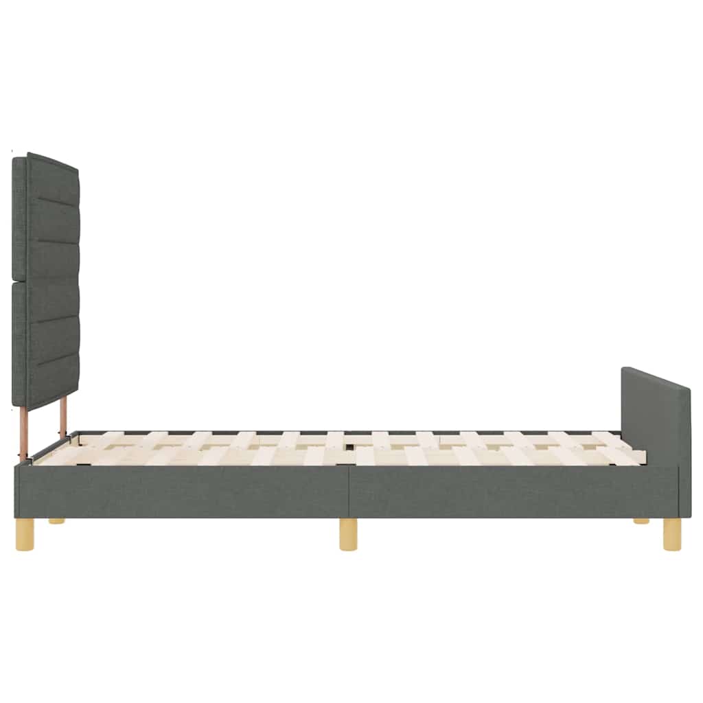 Struttura del letto Grigio scuro 120 x 200 cm Tessuto | homemem39
