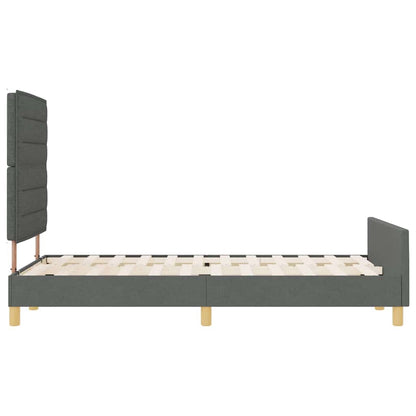 Struttura del letto Grigio scuro 120 x 200 cm Tessuto | homemem39