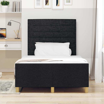 Struttura del letto con testiera Nero 120 x 200 cm Tessuto | homemem39