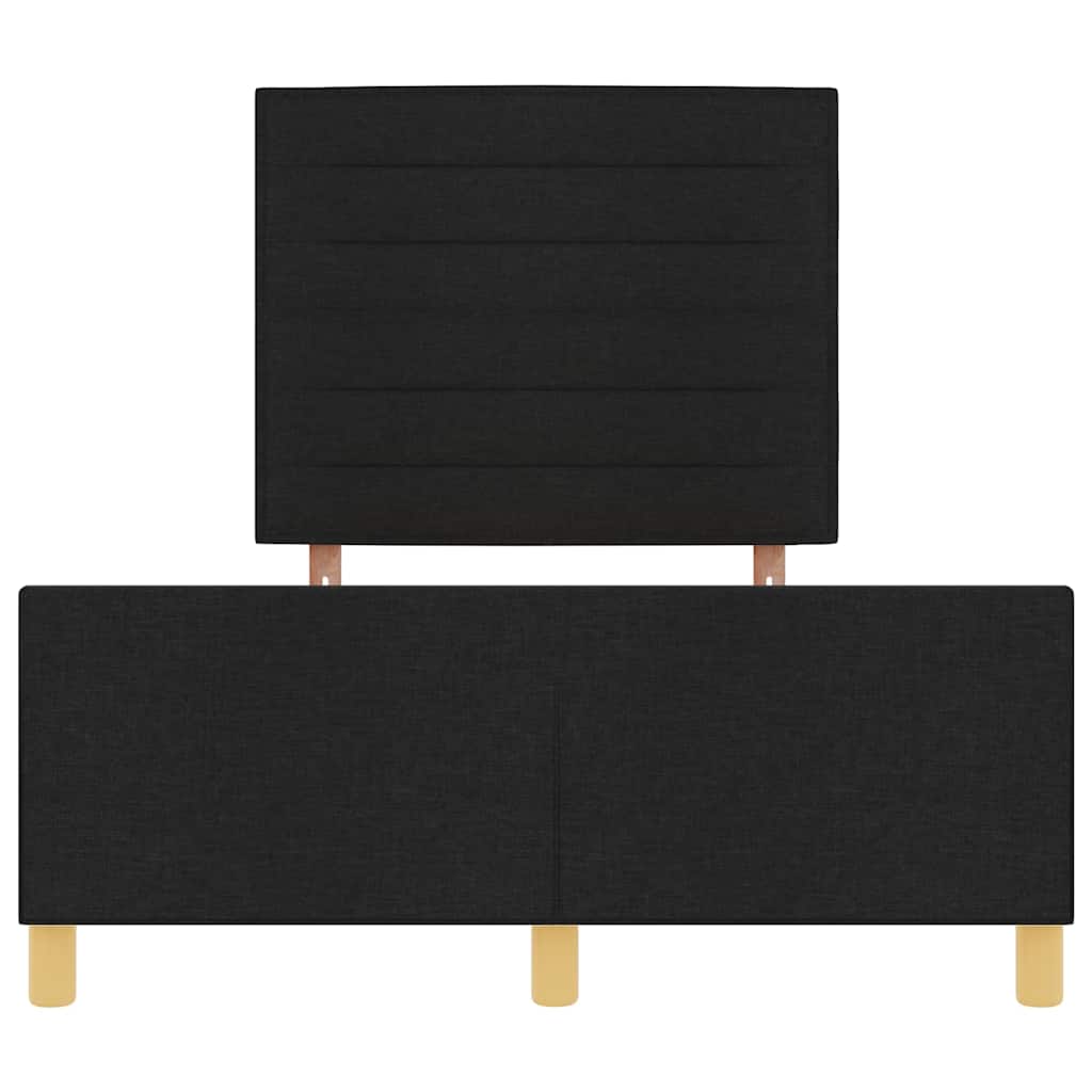 Struttura del letto con testiera Nero 120 x 200 cm Tessuto | homemem39