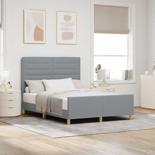 Struttura del letto Grigio chiaro 140 x 190 cm Tessuto | homemem39