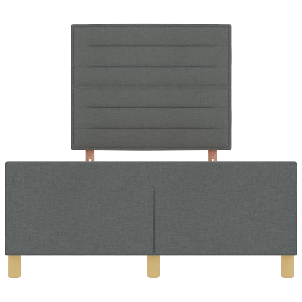 Struttura del letto Grigio scuro 140 x 190 cm Tessuto | homemem39