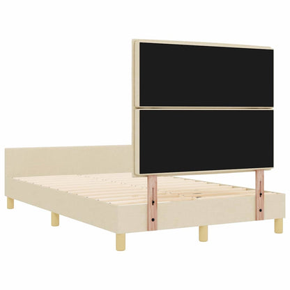 Struttura del letto con testiera Crema 140 x 190 cm Tessuto | homemem39