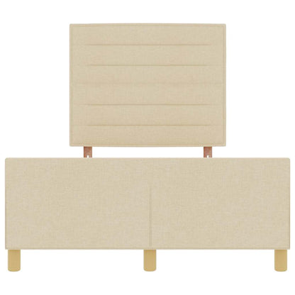 Struttura del letto con testiera Crema 140 x 190 cm Tessuto | homemem39