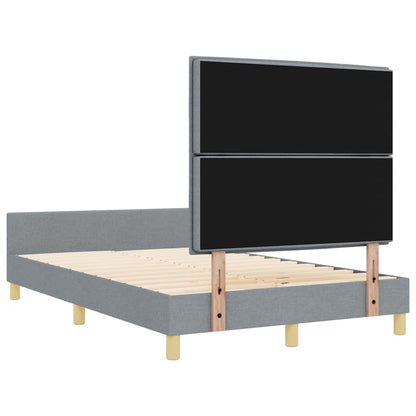 Struttura del letto Grigio chiaro 140 x 200 cm Tessuto | homemem39