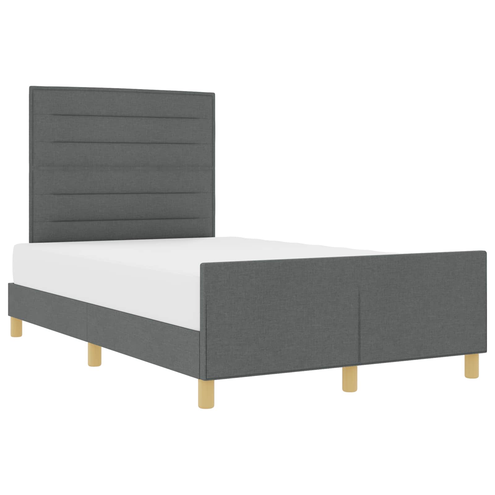 Struttura del letto Grigio scuro 140 x 200 cm Tessuto | homemem39