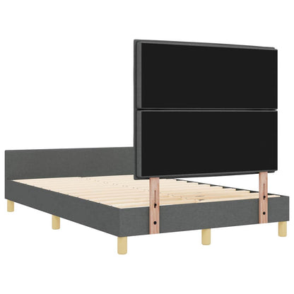Struttura del letto Grigio scuro 140 x 200 cm Tessuto | homemem39
