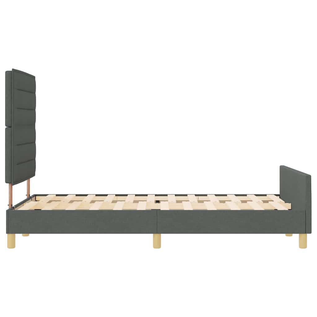 Struttura del letto Grigio scuro 140 x 200 cm Tessuto | homemem39