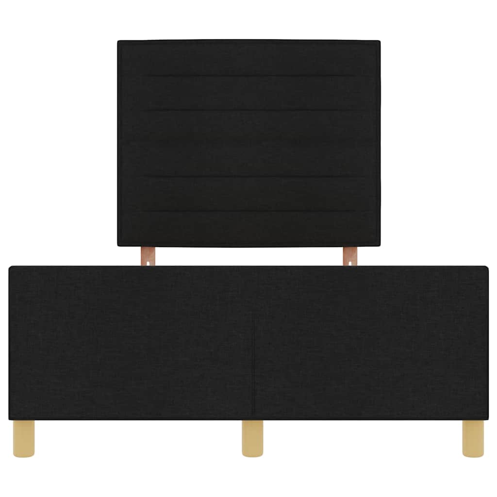 Struttura del letto con testiera Nero 140 x 200 cm Tessuto | homemem39