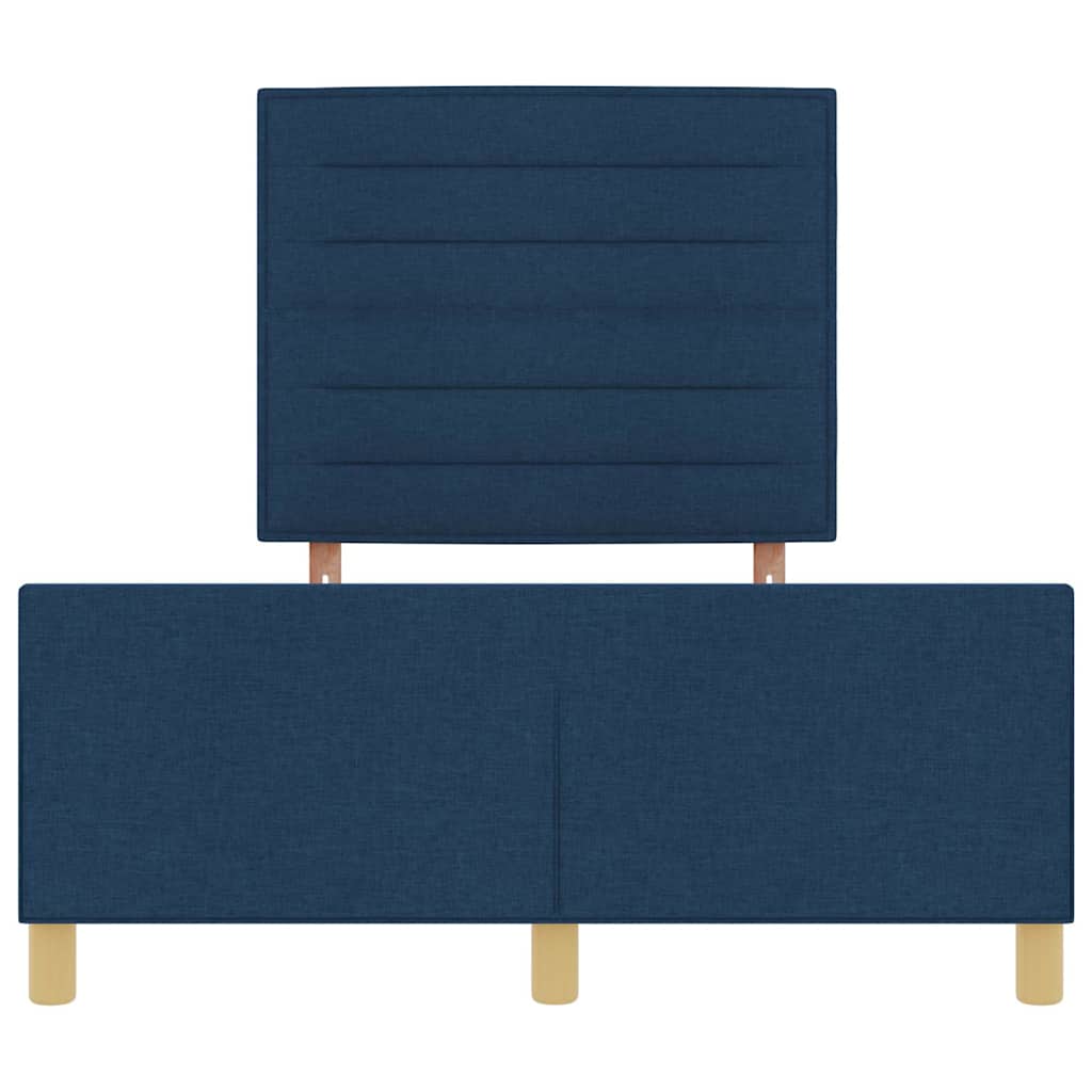 Struttura del letto con testiera Blu 140 x 200 cm Tessuto | homemem39